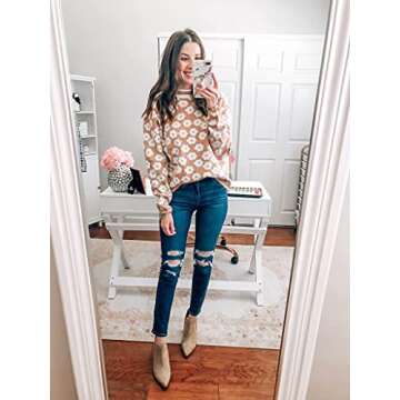 Stylish PRETTYGARDEN Women's Floral Knit Sweater