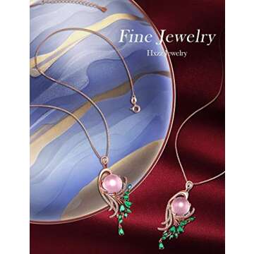 HXZZ Rose Quartz Sterling Silver Pendant Necklace