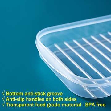 Airtight Plastic Bacon Keeper - Food Storage Containers