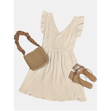 CUPSHE Women's V Neck Mini Dress for Summer Style