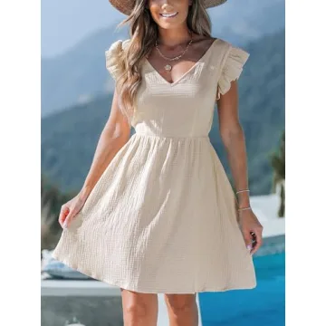 CUPSHE Women's V Neck Mini Dress for Summer Style