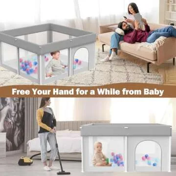 Portable Foldable Baby Playpen - Safe & Hassle-Free Play