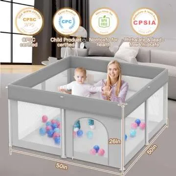 Portable Foldable Baby Playpen - Safe & Hassle-Free Play