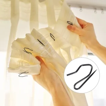 Elegant 60-piece Metal Curtain Rings & Hooks Set