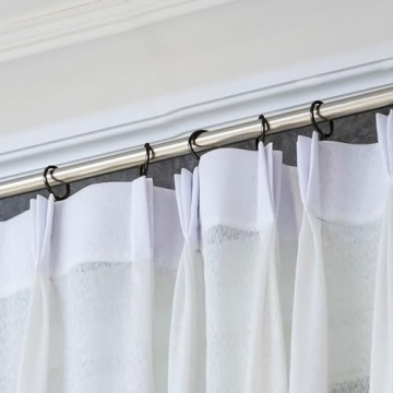 Elegant 60-piece Metal Curtain Rings & Hooks Set