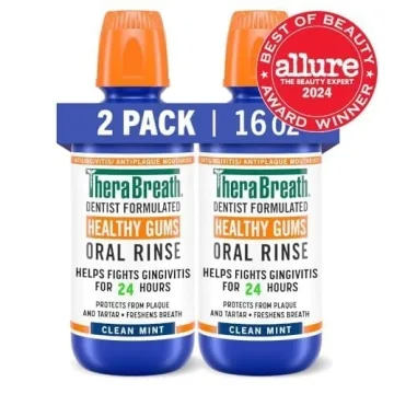 TheraBreath Healthy Gums Mouthwash Clean Mint 16 Fl Oz