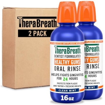 TheraBreath Healthy Gums Mouthwash Clean Mint 16 Fl Oz