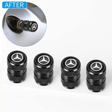 Metal Tire Valve Caps for Mercedes-Benz A-Class & C-Class