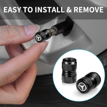 Metal Tire Valve Caps for Mercedes-Benz A-Class & C-Class