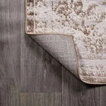 JONATHAN Y MDP400B-8 Alhambra Ornate Medallion Modern Indoor Area-Rug Vintage Bohemian Easy-Cleaning Bedroom Kitchen Living Room Non Shedding, 8 ft x 10 ft, Brown/Cream