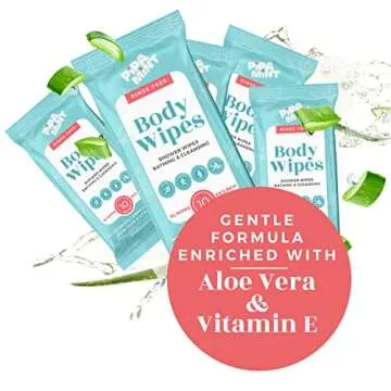 Body Wipes (5 Packs) 50 XL Shower Wipes Body Wipes for Adults Bathing, Traveling, Camping, Gym, Car, Elderly, Bedridden - Bath Wipes - Disposable Washcloths for Adults No Rinse