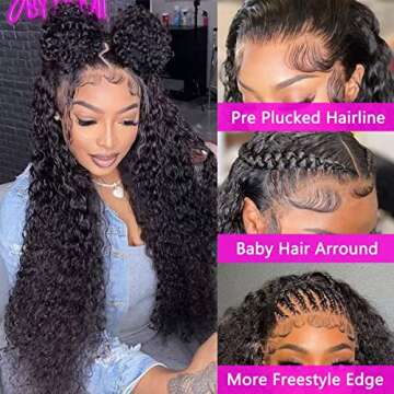 Water Wave Lace Front Wigs for Natural Beauty