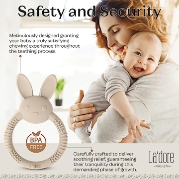 Silicone Bunny Teething Toy for Infants - BPA Free Relief