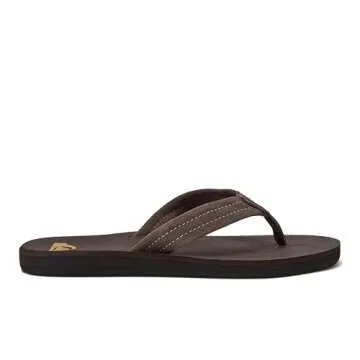 Quiksilver Men’s Carver Suede Flip Flop Athletic Sandal - Comfort & Style