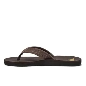 Quiksilver Carver Suede Men's Flip Flops for Everyday Comfort