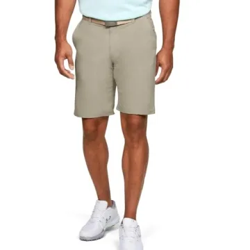 Under Armour Men's Tech Golf Shorts in Khaki Base and Pitch Gray - 36