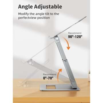 tounee Adjustable Laptop Stand for Ergonomic Workspaces