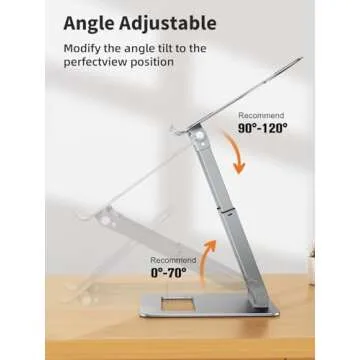 tounee Adjustable Laptop Stand for Ergonomic Workspaces