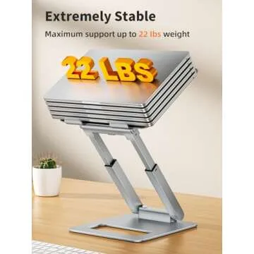 tounee Adjustable Laptop Stand for Ergonomic Workspaces