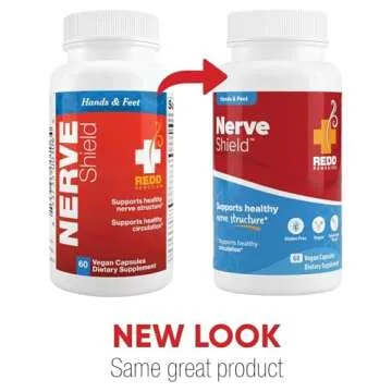 Redd Remedies Nerve Shield: Herbal Support for Nerve Health and Circulation, 60 Vegan Capsules