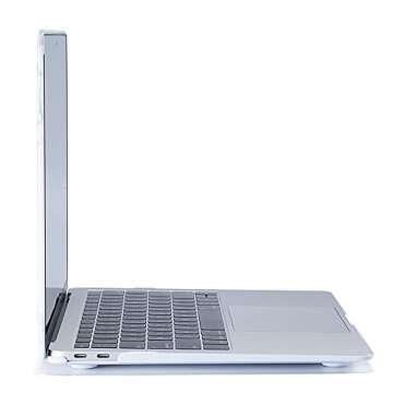 Ruban case for MacBook Air 13 Inch A2337 (M1) / A2179 / A1932 (2021 2020 2019 2018 Release) - Snap On Hard Shell Case Cover for MacBook Air 13 Retina Display with Touch ID, (White Marble)