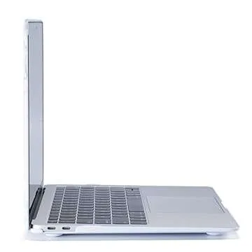 Ruban case for MacBook Air 13 Inch A2337 (M1) / A2179 / A1932 (2021 2020 2019 2018 Release) - Snap On Hard Shell Case Cover for MacBook Air 13 Retina Display with Touch ID, (White Marble)