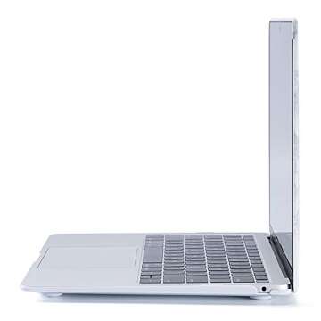 Ruban case for MacBook Air 13 Inch A2337 (M1) / A2179 / A1932 (2021 2020 2019 2018 Release) - Snap On Hard Shell Case Cover for MacBook Air 13 Retina Display with Touch ID, (White Marble)