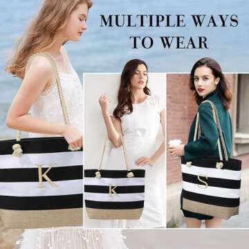 YOOLIFE Personalized Beach Tote Bag for Women - Ideal Gifts for Every Occasion