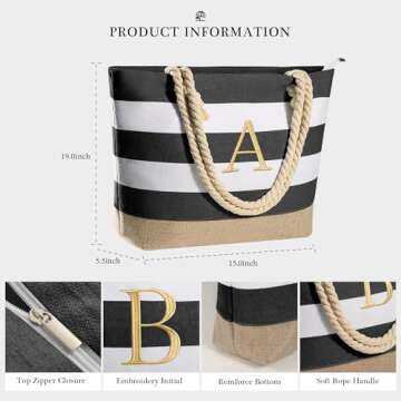 Personalized YOOLIFE Beach Bags for Women - Stylish & Practical