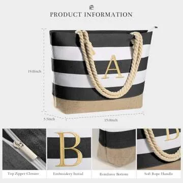 Personalized YOOLIFE Beach Bags for Women - Stylish & Practical