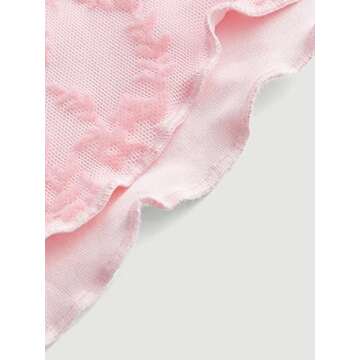 COZYEASE Women's Floral Ruched Bust Sweetheart Neck Tie Front Crop Tee Cap Sleeve Bodycon Summer Going Out Top Pink S