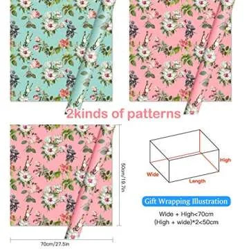 Eco-Friendly Floral Gift Wrapping Paper for All Occasions