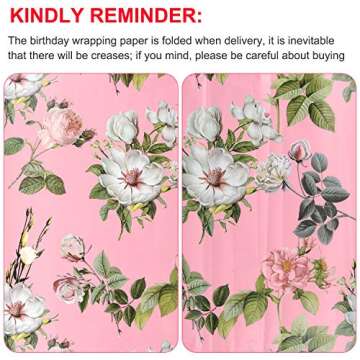 Eco-Friendly Floral Gift Wrapping Paper for All Occasions