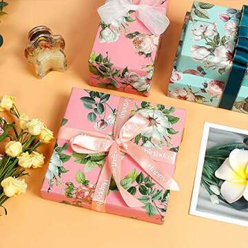 Eco-Friendly Floral Gift Wrapping Paper for All Occasions