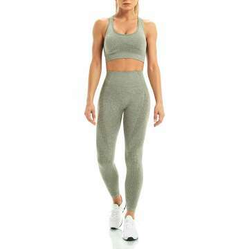 WodoWei Women's Seamless Workout Set for Yoga & Gym
