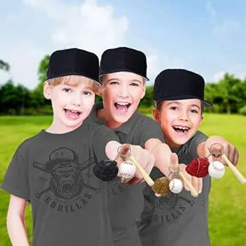 ArtCreativity Baseball Keychains Set of 12 for Kids