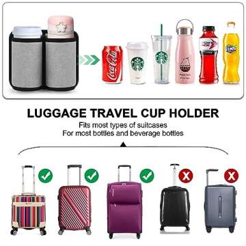 Accmor Luggage Travel Cup Holder for Travelers