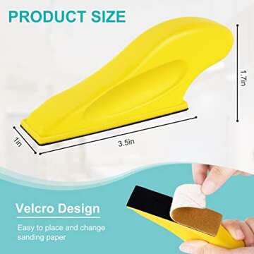 Mini Sander Kit, Micro Sanding Tools for Small Projects, Small Detail Handle Sanding for Tight Narro...