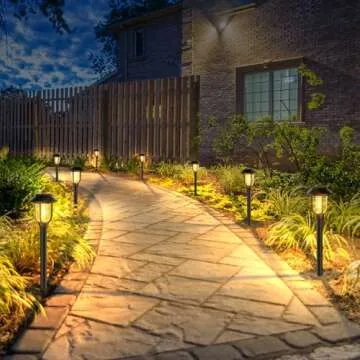 ILANCK Solar Pathway Lights Outdoor 10 Pack Waterproof