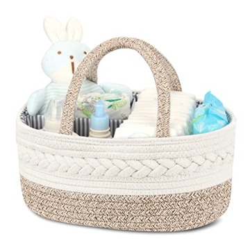 Maliton Diaper Caddy Organizer, Portable Baby Storage Basket - Perfect for Showers and Nurseries
