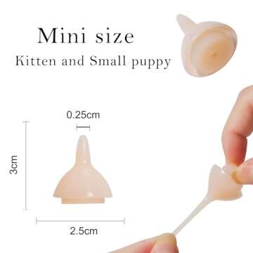 Doggiema Feeding Silicone Nipple and Syringes for Newborn Kittens, Puppies, Rabbits, Small Animals D...