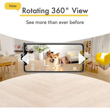 Wide-Angle Pet Camera for Home Monitoring