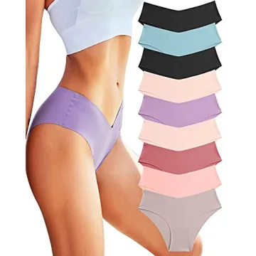 ROSYCORAL Women’s Seamless Bikini Panties Soft Stretch Invisibles Briefs No Show Hipster Underwear...