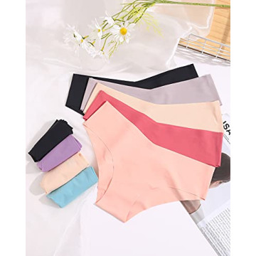 ROSYCORAL Seamless Bikini Panties Soft Stretch Invisibles