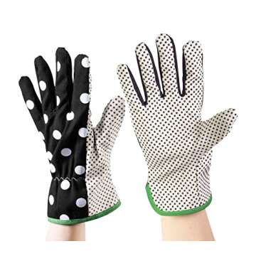 Kate Spade New York Garden Kneeler and Gardening Gloves for Women, Cute Garden Tool Set with Thick Kneeling Pad and Yard Gloves, Picture Dot