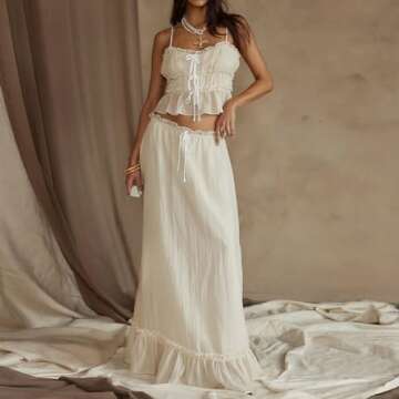 Zempertoopa Y2K Women 2 Piece Skirts Outfits - Chic Summer Fashion