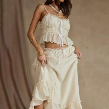 Zempertoopa Y2K Women 2 Piece Skirt Set - Stylish Summer Outfit