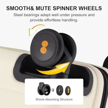 LEVEL8 Stylish Carry-On Luggage Lightweight and Durable