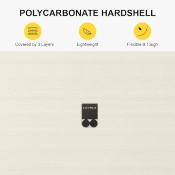 LEVEL8 Stylish Carry-On Luggage Lightweight and Durable