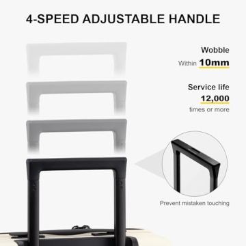 LEVEL8 Stylish Carry-On Luggage Lightweight and Durable